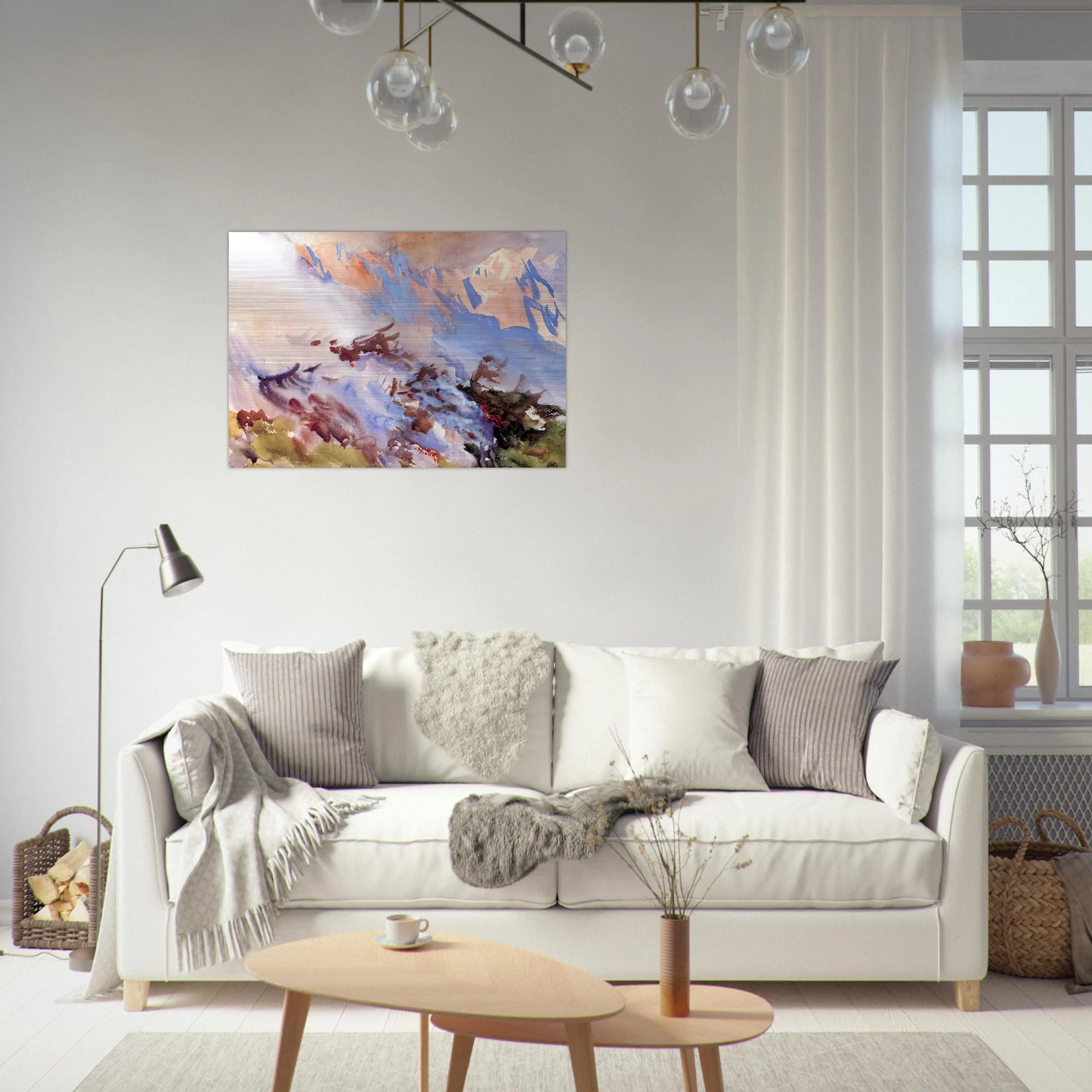 Mountain Fire - John Singer Sargent Brushed Aluminum Print - 70x100 cm / 28x40 inches | John Singer Sargent Aluminum Print | John Singer Sargent Prints