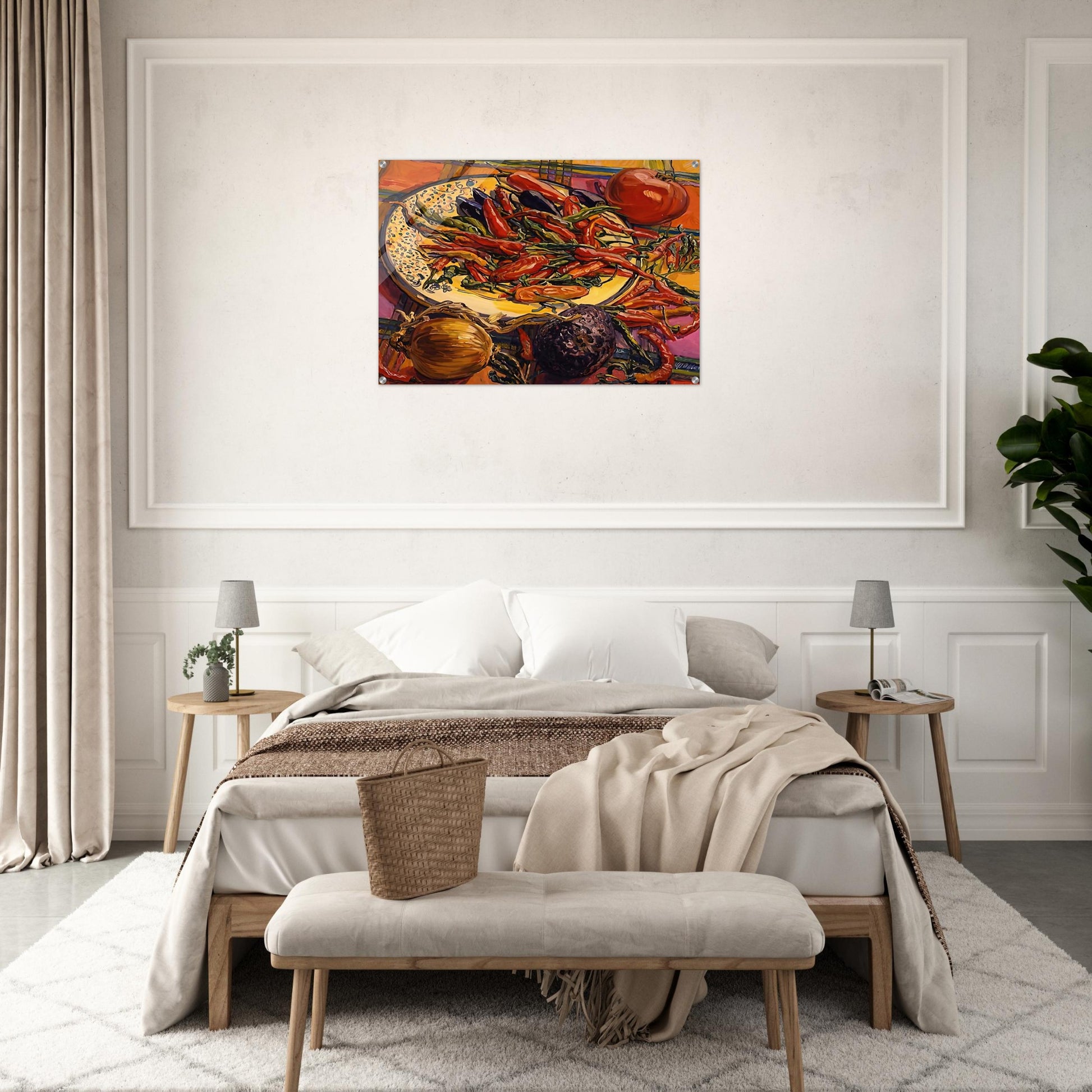 CHILI PEPPERS 2005 - Janet Fish Acrylic Print - 70x100 cm / 28x40″ inches | Janet Fish Wall Art | Janet Fish Prints