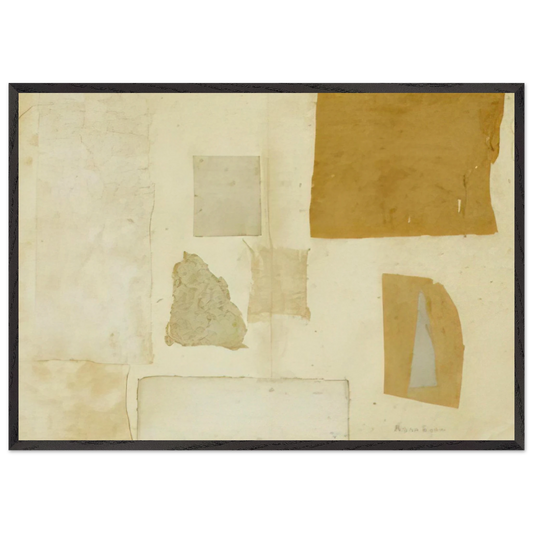Gray Collage - 1953 - Anne Ryan 70x100 cm / 28x40 inches Framed Art Print – Black Wooden Frame