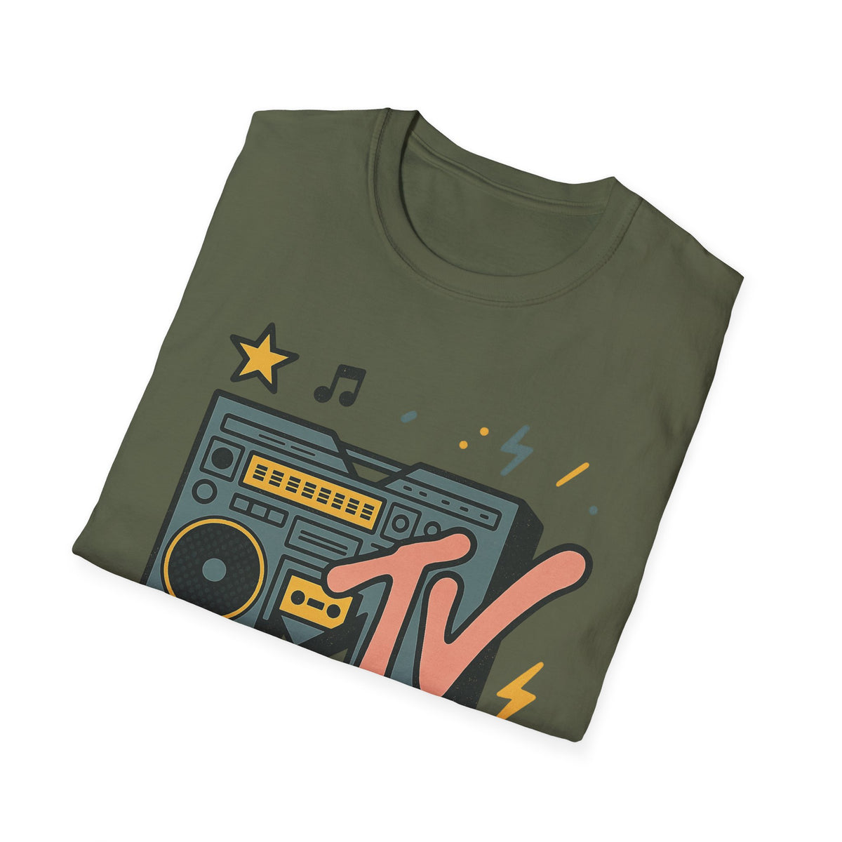 Retro MTV Vintage Luipaardprint Muziek Televisie Grafisch T-shirt 80s 90s Throwback Unisex Band Shirt Dierenprint Rockstijl T-Shirt