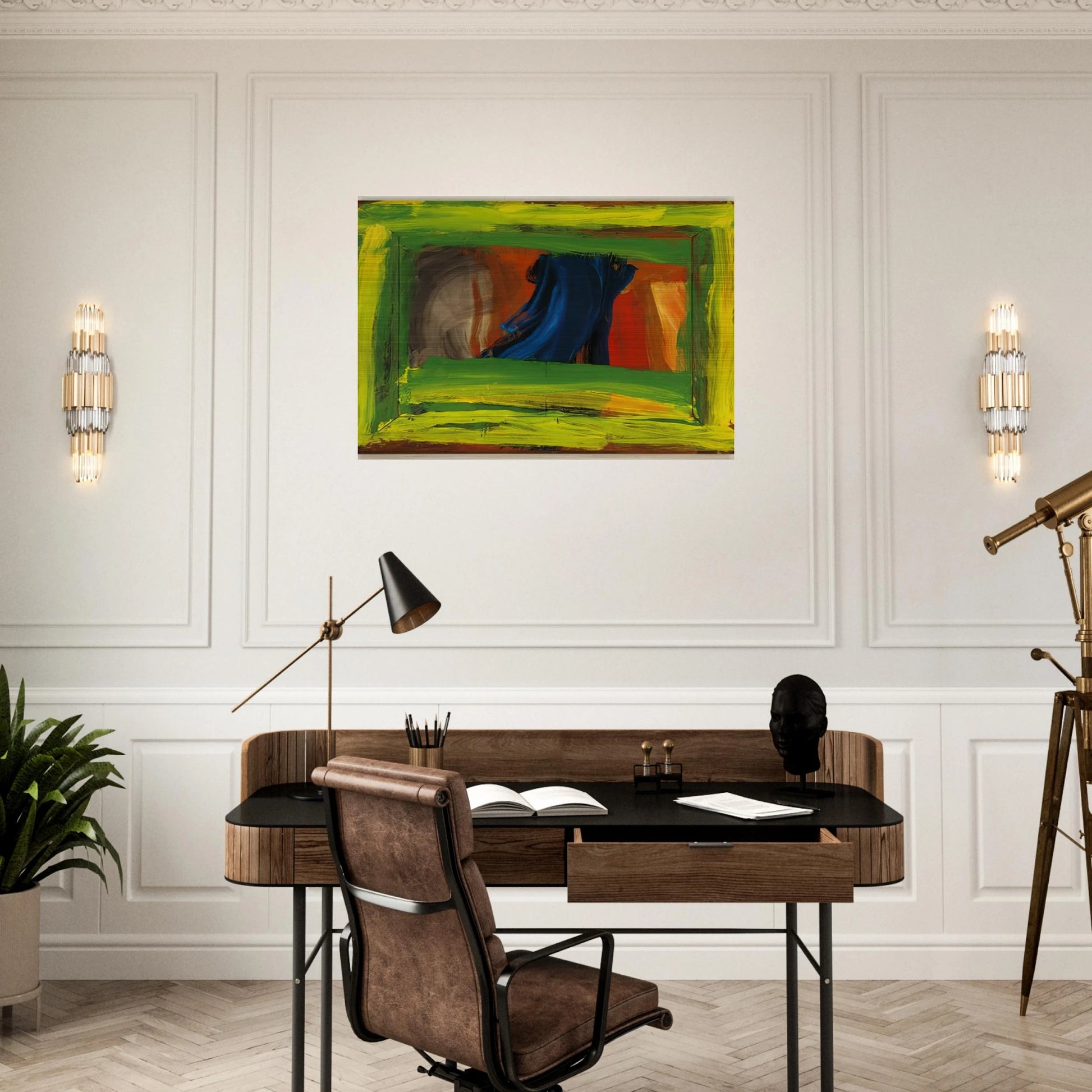 Night and Day - 1999 - Howard Hodgkin Brushed Aluminum Print - 70x100 cm / 28x40 inches | Howard Hodgkin Aluminum Print | Howard Hodgkin Prints