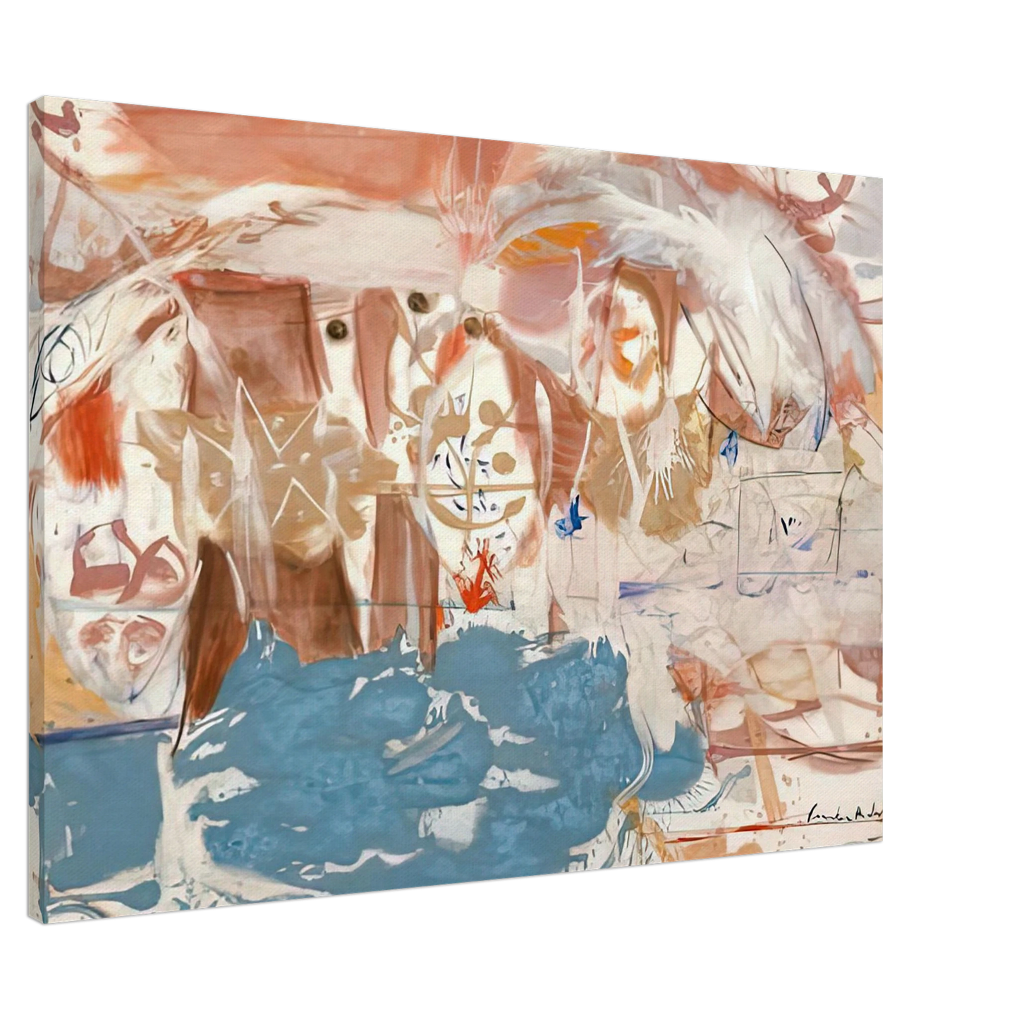 Helen Frankenthaler - Dawn After the Storm, 1957- Wall Art - 60x80 cm / 24x32 inches - Premium Wooden Framed Poster With Fine Art Paper-canvas - Wood frame