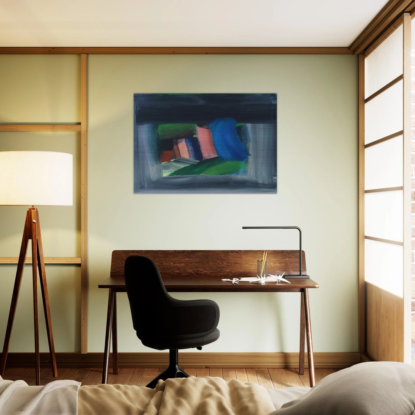 Rain - 1989 - Howard Hodgkin Brushed Aluminum Print - 70x100 cm / 28x40 inches | Howard Hodgkin Aluminum Print | Howard Hodgkin Prints
