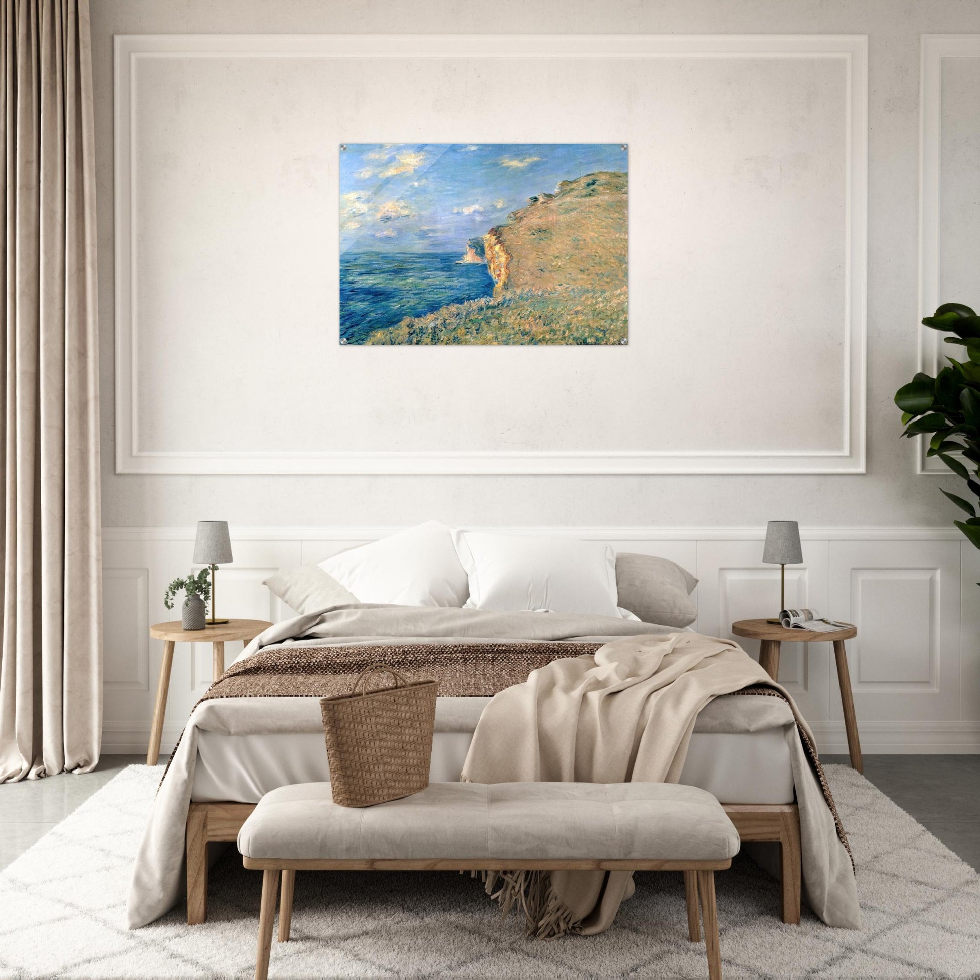 Cliff at Fecamp - claude monet Acrylic Print - 70x100 cm / 28x40″ inches