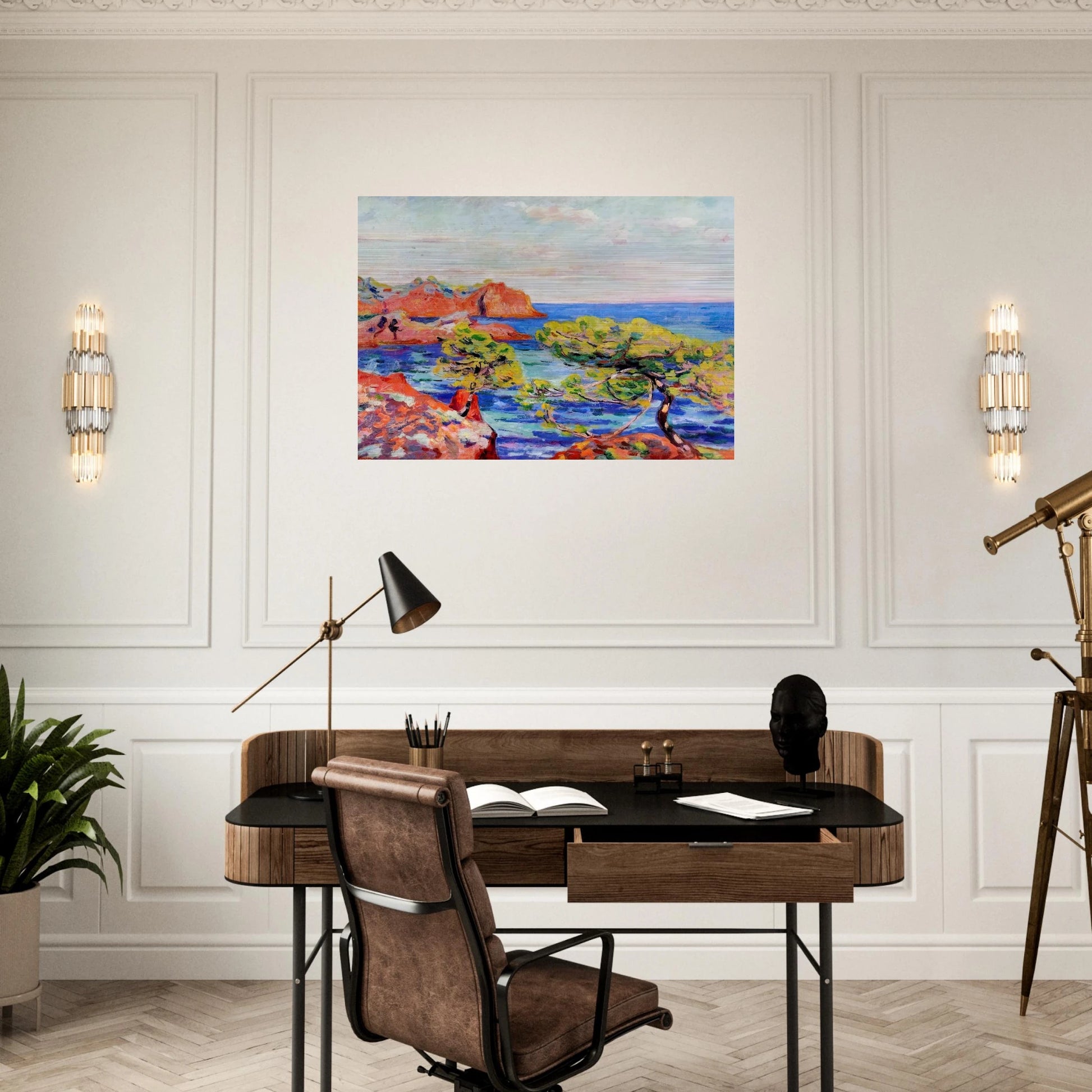 Le Trayas - 1907 - Armand Guillaumin Brushed Aluminum Print - 70x100 cm / 28x40 inches | Armand Guillaumin Aluminum Print | Armand Guillaumin Prints