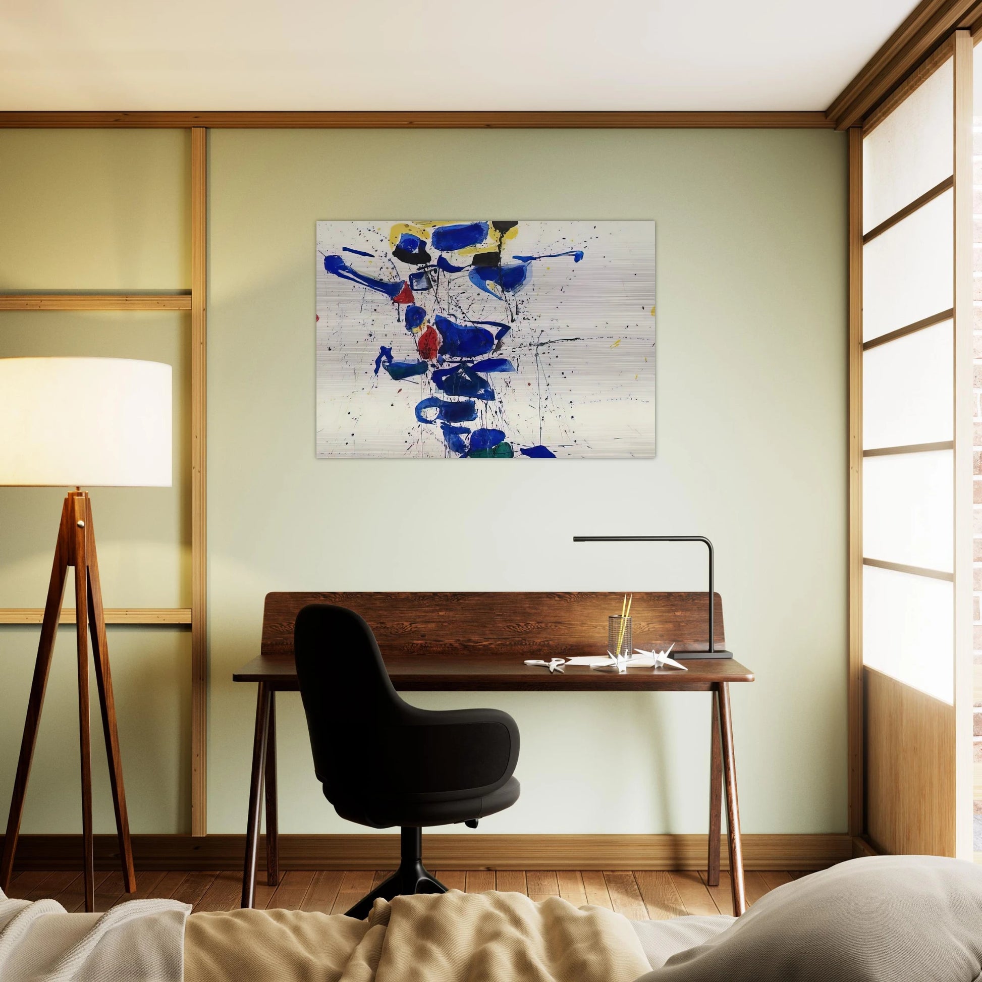 Untitled  SF59-531  - Sam Francis Brushed Aluminum Print - 70x100 cm / 28x40 inches | Sam Francis Aluminum Print | Sam Francis Prints