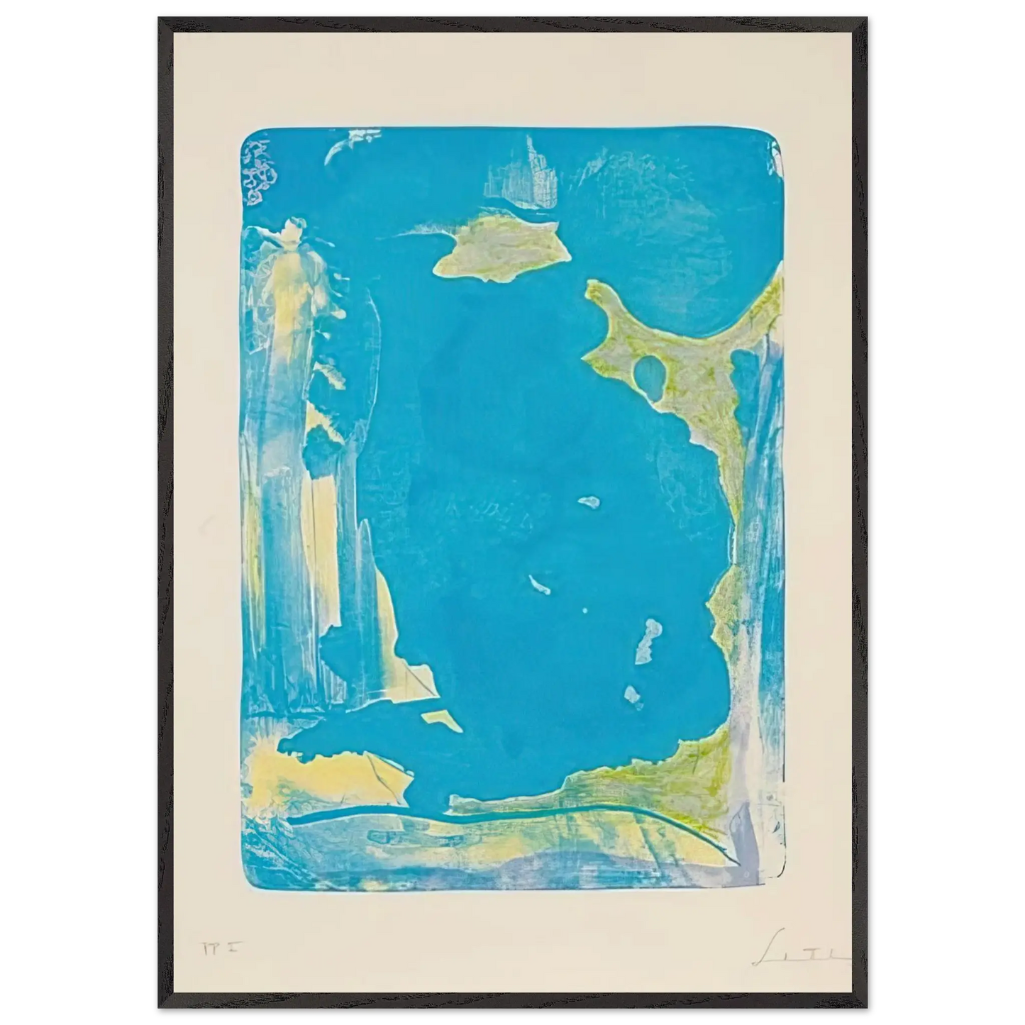 Helen Frankenthaler - Reflections IV - 1995 Wall art - 27x35 cm / 11x14 Inches - Fine Art Poster - -