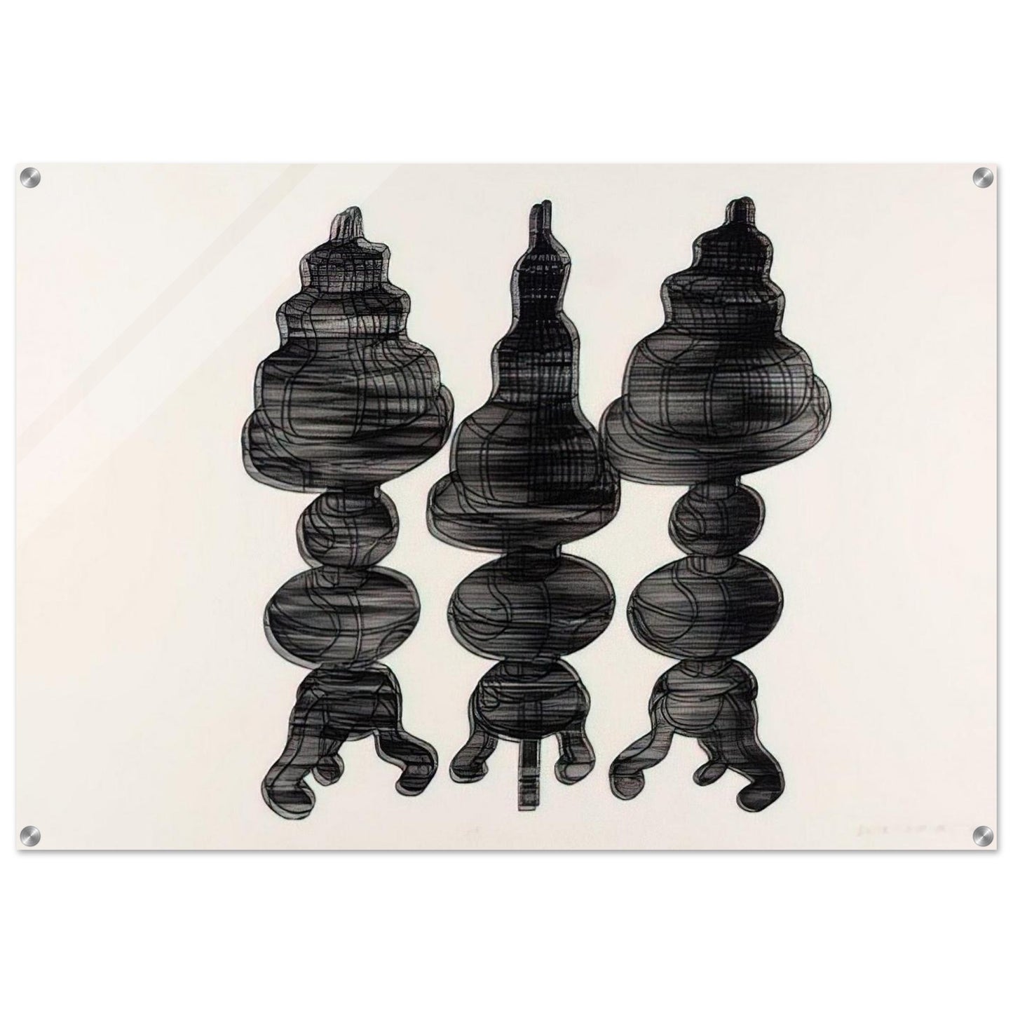 3 Cakes on Swivel Chairs - 1971 - Dieter Roth Acrylic Print - 70x100 cm / 28x40″ inches