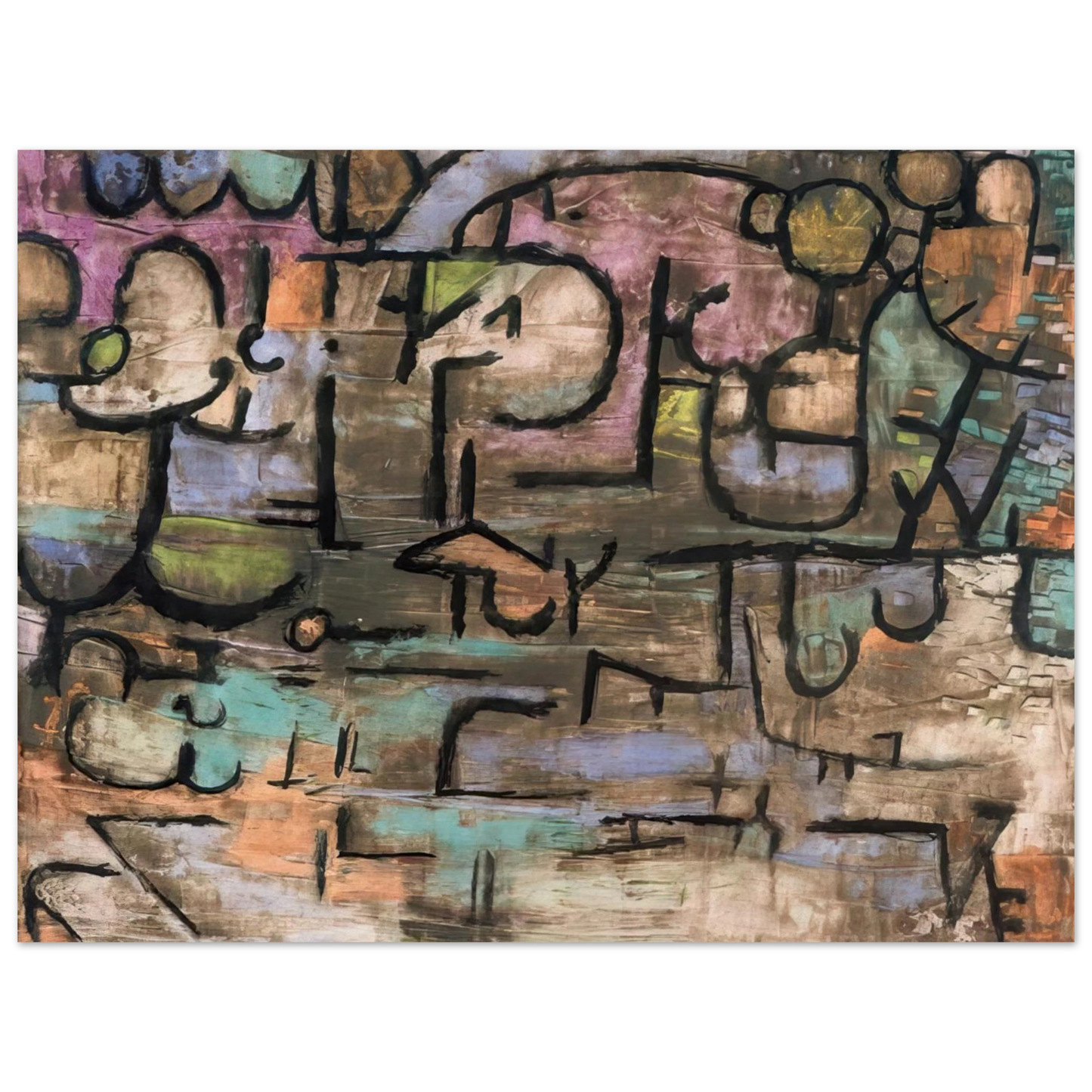 Paul Klee - AFTER THE FLOODS 1936  75x100 cm / 30x40inches Fine Art Poster