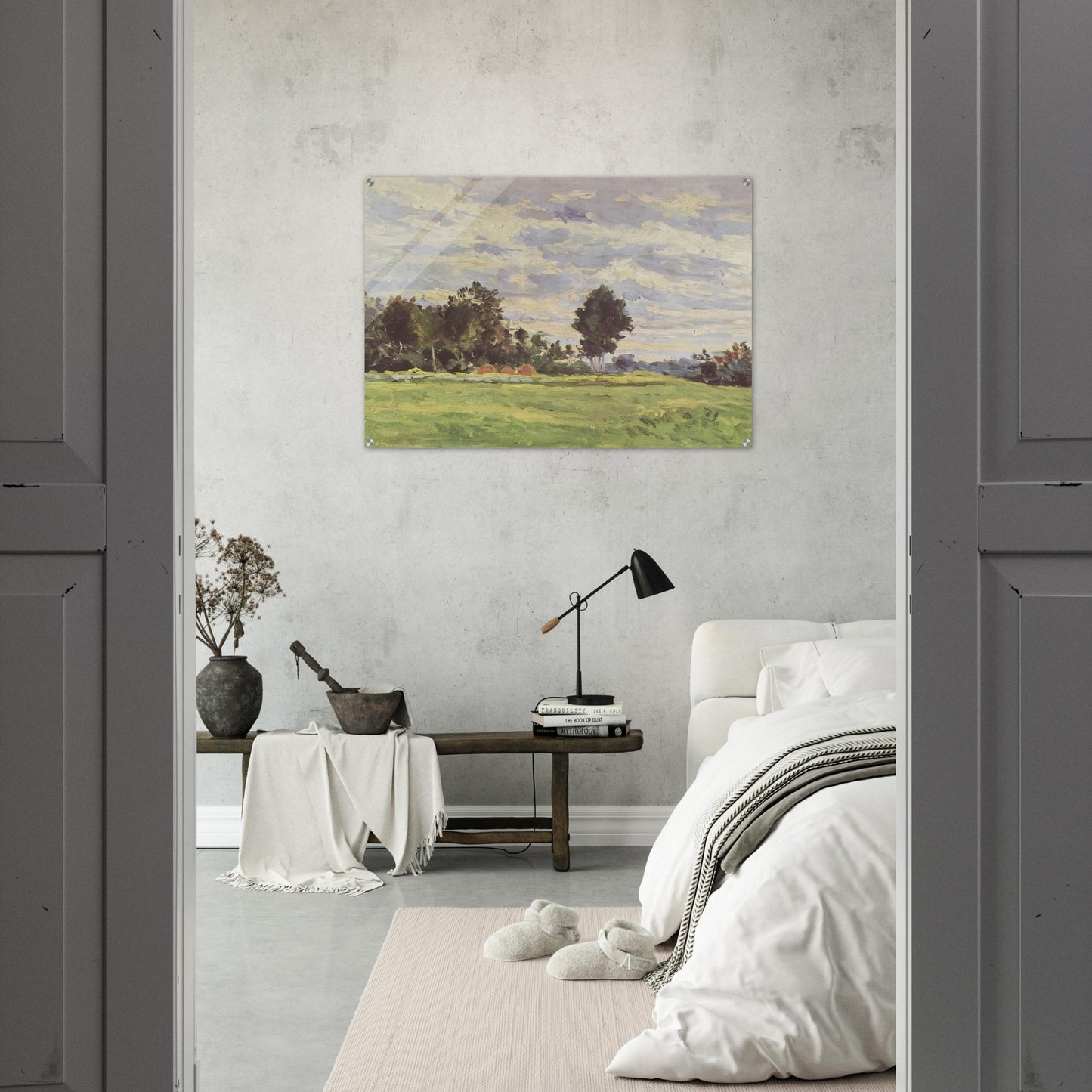 Landscape in the Ile de France - Paul Cézanne Acrylic Print - 70x100 cm / 28x40″ inches | Paul Cézanne Wall Art | Paul Cézanne Prints
