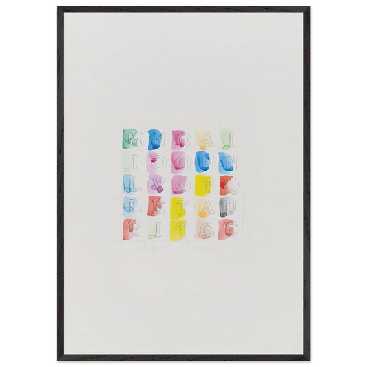 MILLENOVECENTOTTANTACINQUE 1985 - Alighiero Boetti 70x100 cm / 28x40 inches Framed Art Print – Black Wooden Frame