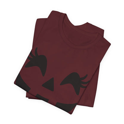 Jack-o'-lantern Gezicht Pompoen Wimpers Halloween Vrouwen Meisjes T-Shirt