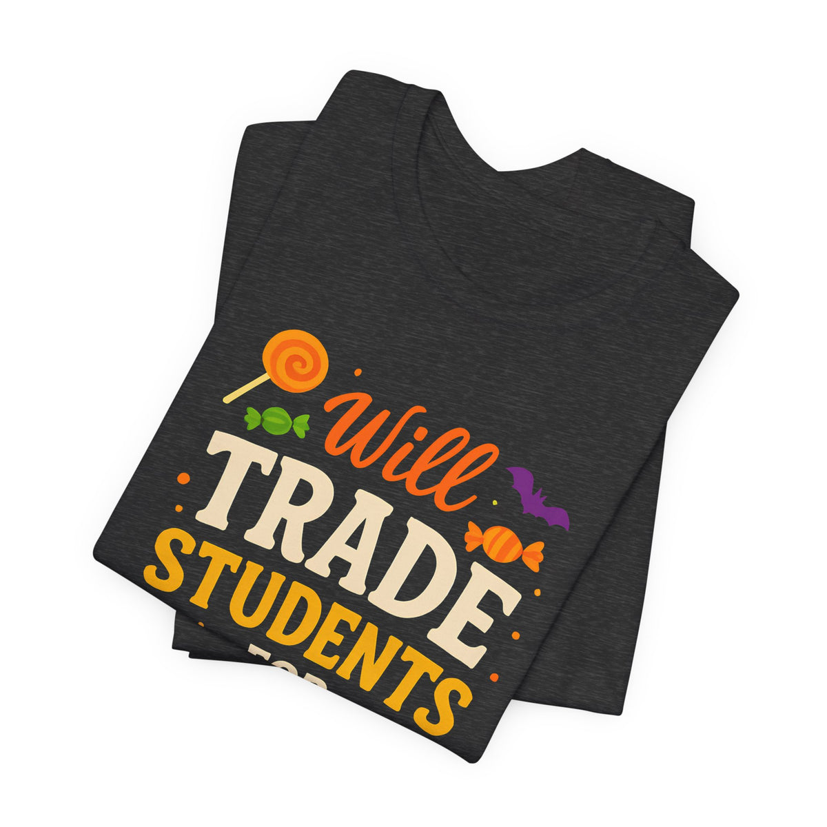 Zal Studenten Ruilen Voor Snoep Leerkracht Schattig Halloween Kostuum T-Shirt
