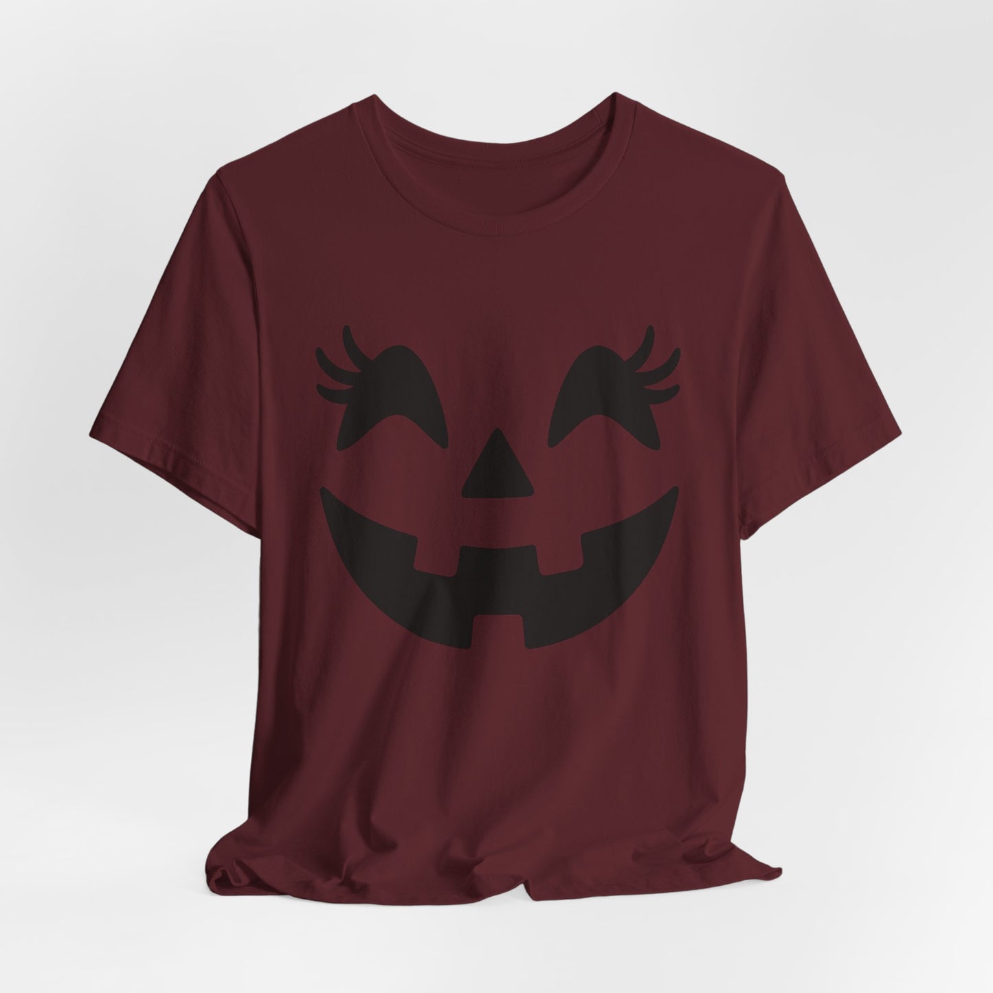 Jack-o'-lantern Gezicht Pompoen Wimpers Halloween Vrouwen Meisjes T-Shirt