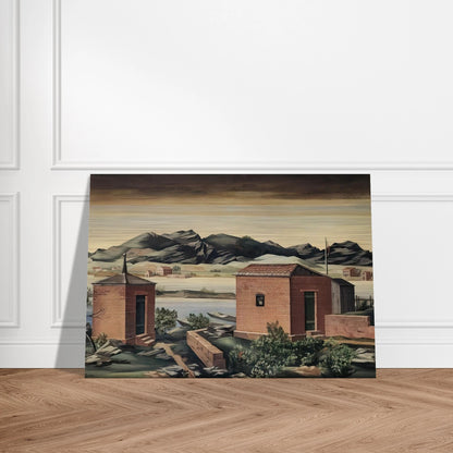 Imbarcadero a Zurigo - 1927 - Julius Bissier Brushed Aluminum Print - 70x100 cm / 28x40 inches | Julius Bissier Aluminum Print | Julius Bissier Prints