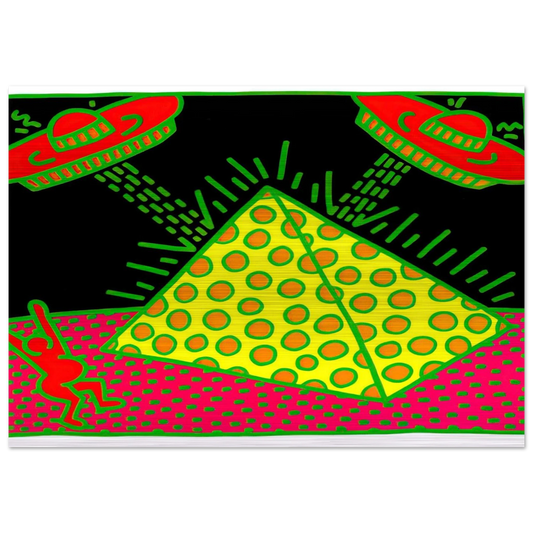 UNTITLED 1983 3 - Keith Haring Brushed Aluminum Print - 70x100 cm / 28x40 inches | Keith Haring Aluminum Print | Keith Haring Prints
