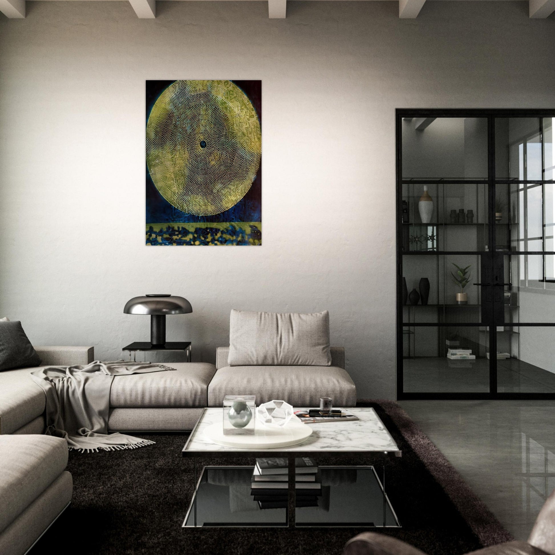 Birth of a galaxy - Max Ernst Brushed Aluminum Print - 70x100 cm / 28x40 inches | Max Ernst Aluminum Print | Max Ernst Prints