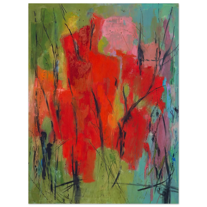 Alma Woodsey Thomas - RED ABSTRACTION 1960  75x100 cm / 30x40inches Fine Art Poster