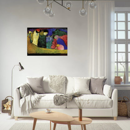ENCOUNTER 1908 - Wassily Kandinsky Brushed Aluminum Print - 70x100 cm / 28x40 inches | Wassily Kandinsky Aluminum Print | Wassily Kandinsky Prints