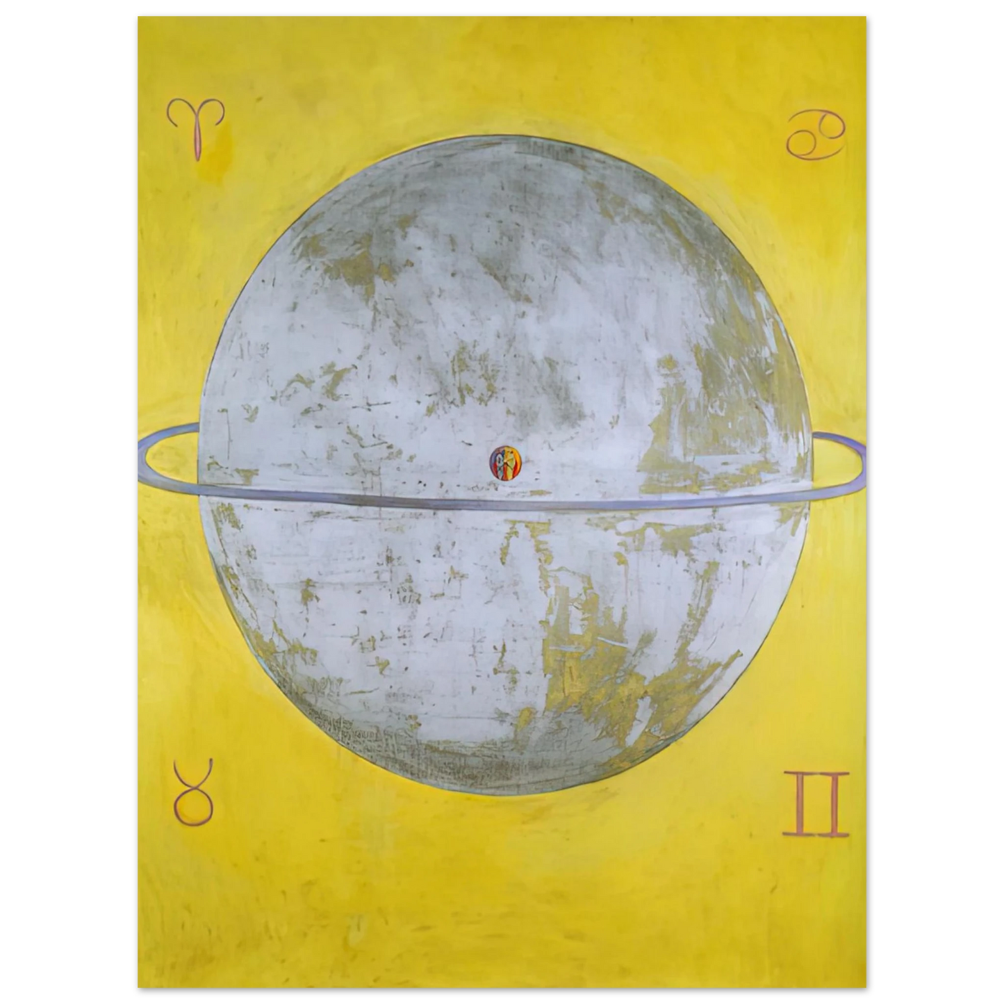 Hilma af Klint - THE DOVE NR 12 1915 Wall art - 30x45 cm / 12x18 inches - Premium Wooden Framed Poster With Fine Art Paper-canvas - Wood frame