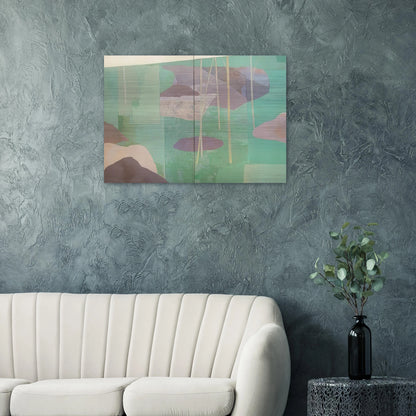 Young Bamboo Diptych - Abstract Expressionism - Kenzo Okada Brushed Aluminum Print - 70x100 cm / 28x40 inches | Kenzo Okada Aluminum Print | Kenzo Okada Prints
