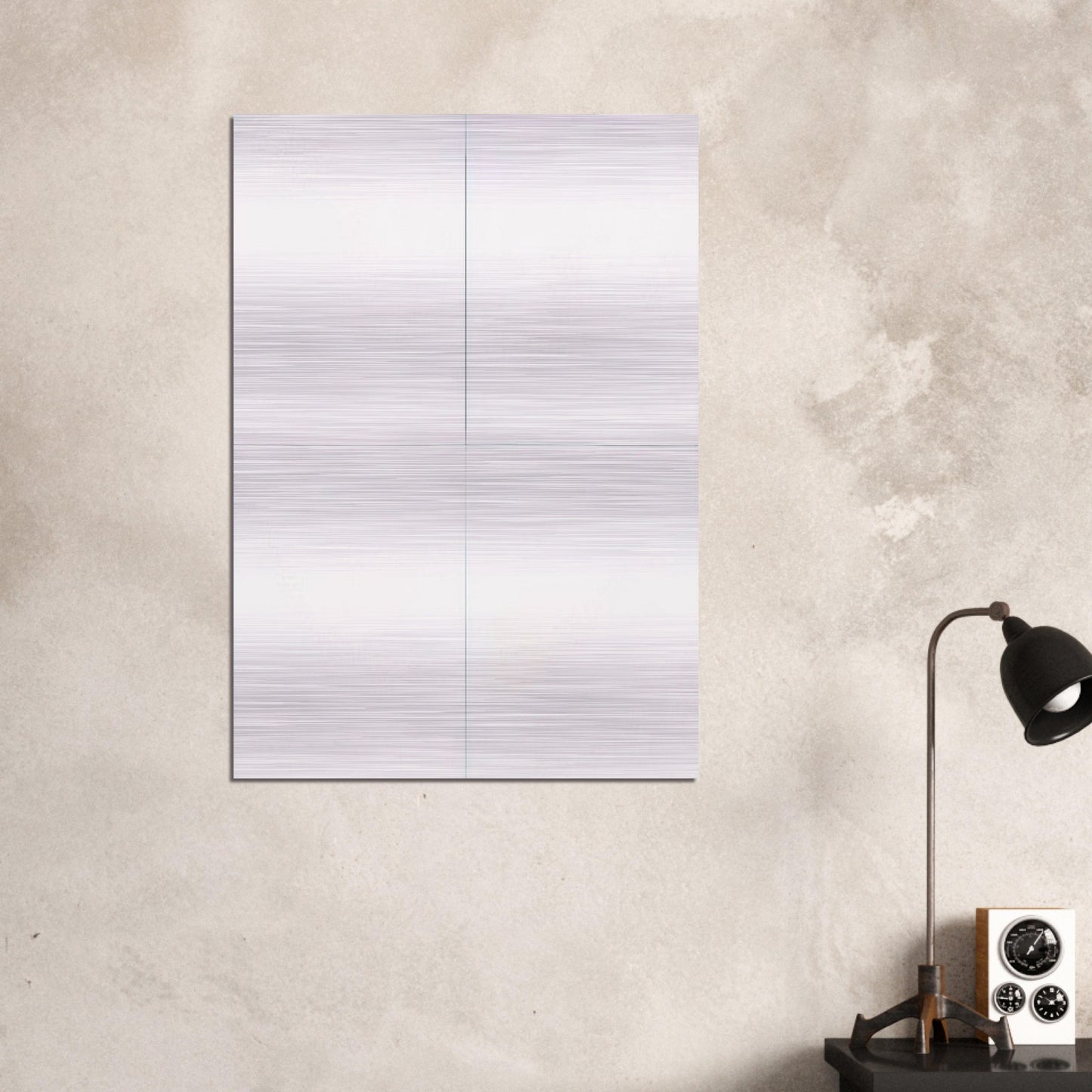 WHITE PAINTING FOUR PANEL 1951 - Robert Rauschenberg Brushed Aluminum Print - 70x100 cm / 28x40 inches | Robert Rauschenberg Aluminum Print | Robert Rauschenberg Prints