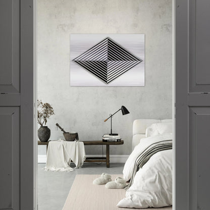 Black and White - 1952 - Carmen Herrera Brushed Aluminum Print - 70x100 cm / 28x40 inches | Carmen Herrera Aluminum Print | Carmen Herrera Prints