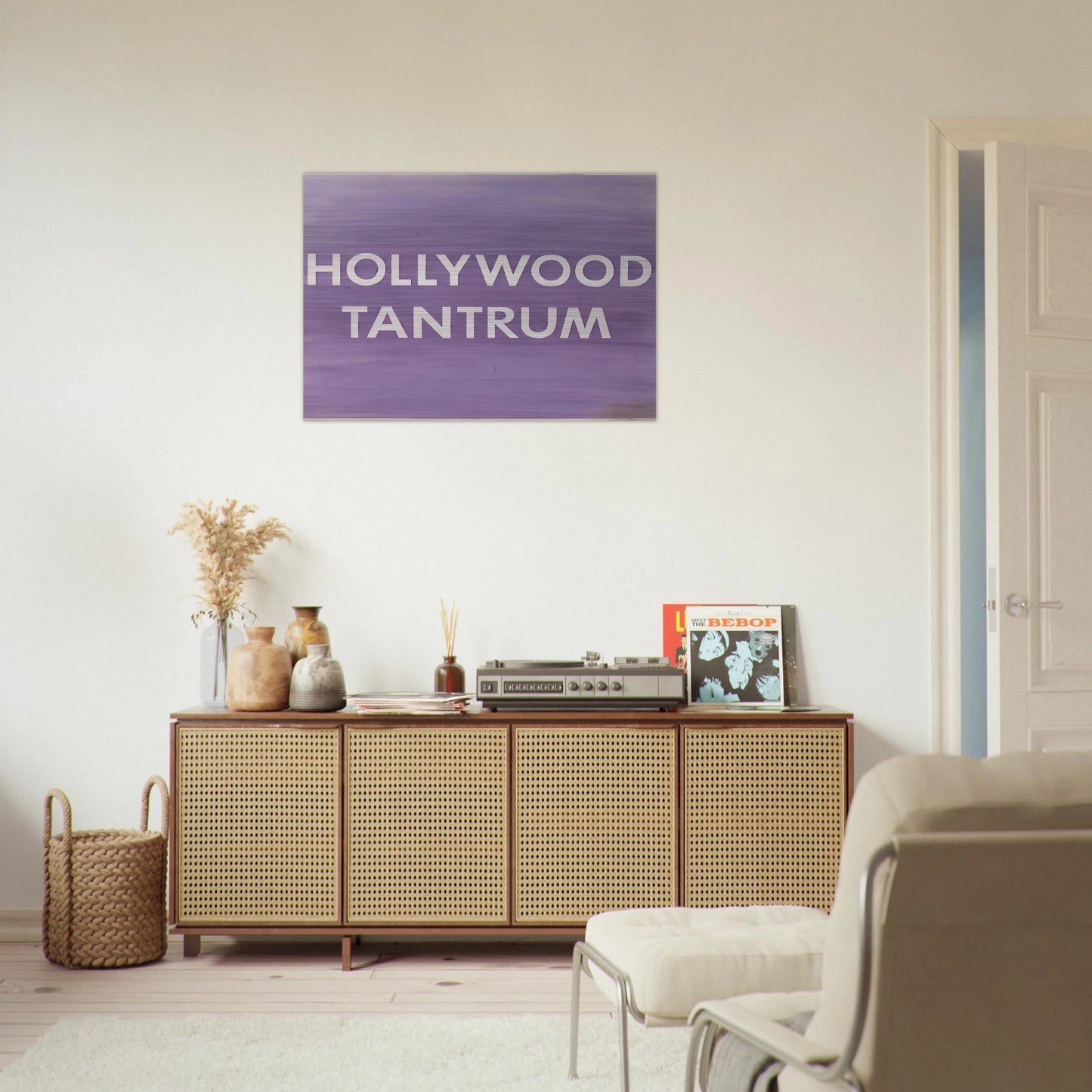 HOLLYWOOD TANTRUM 1979 - Edward Ruscha Brushed Aluminum Print - 70x100 cm / 28x40 inches | Edward Ruscha Aluminum Print | Edward Ruscha Prints