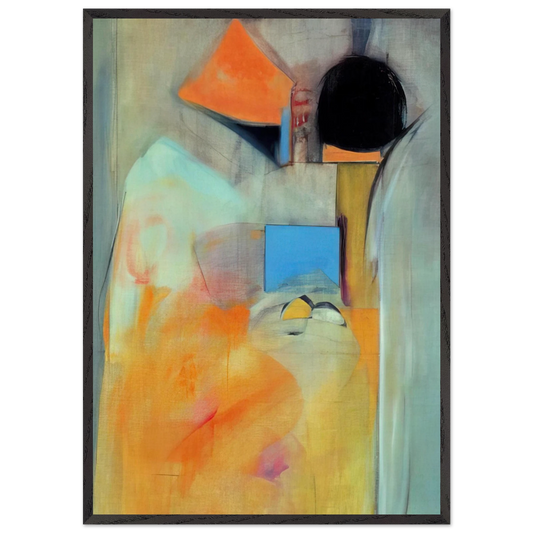 Pandora - Abstract Expressionism - Miriam Schapiro 70x100 cm / 28x40 inches Framed Art Print – Black Wooden Frame