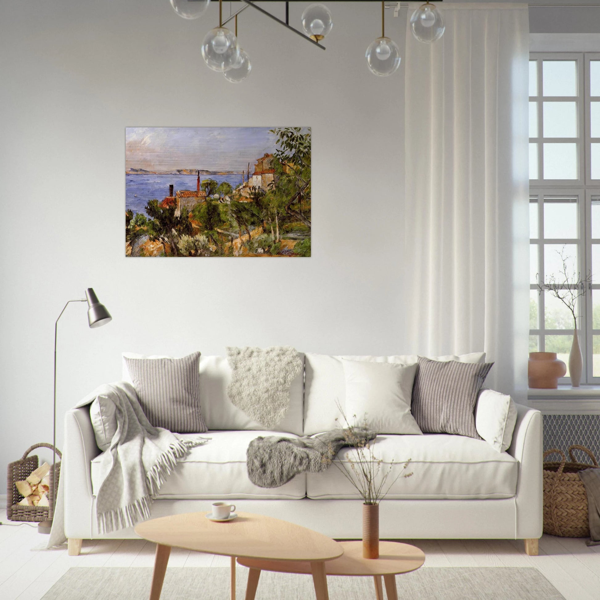 Landscape. Study after Nature - Paul Cézanne Brushed Aluminum Print - 70x100 cm / 28x40 inches | Paul Cézanne Aluminum Print | Paul Cézanne Prints