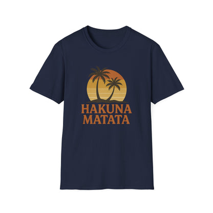 Hakuna Matata Retro Grafisch T-shirt, Geen Zorgen Positieve Vibe Shirt, Vintage 90s Geïnspireerde T-shirt, Feel Good Quote Top, Unisex Cadeau