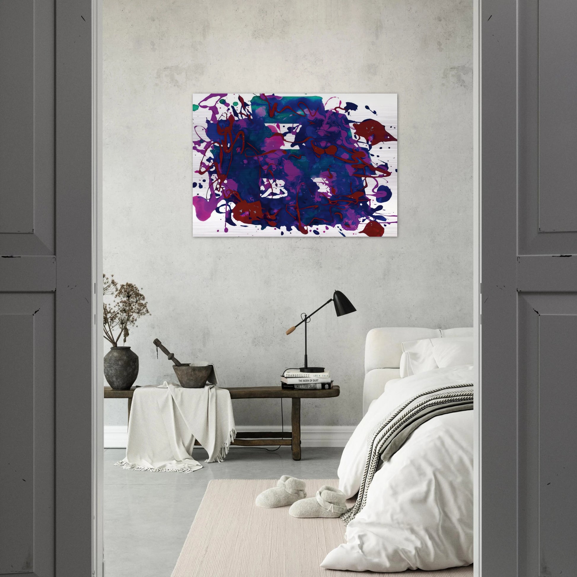 Untitled  SFP94-75  SFF 1749  - Sam Francis Brushed Aluminum Print - 70x100 cm / 28x40 inches | Sam Francis Aluminum Print | Sam Francis Prints