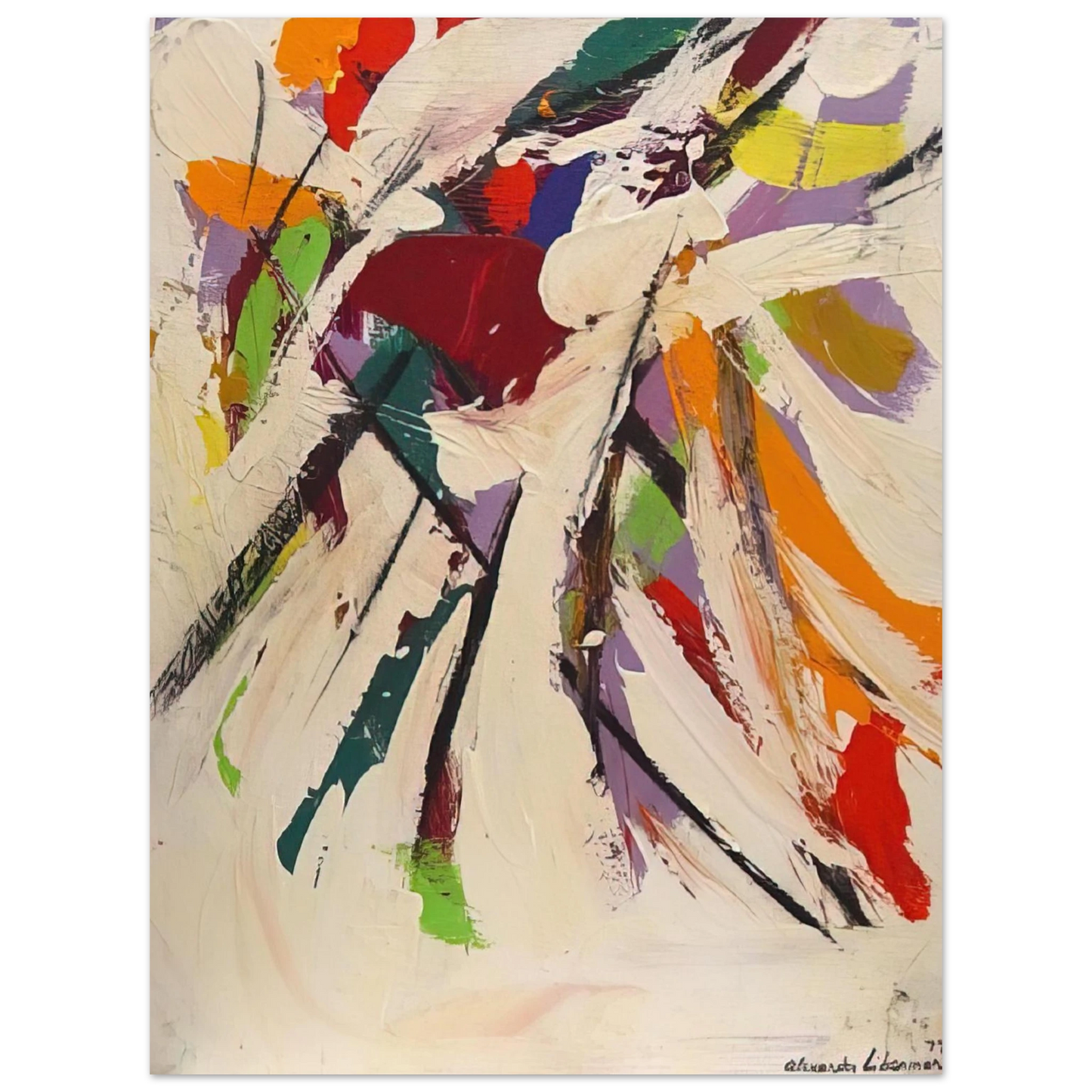 Alexander Liberman - Untitled Abstract - 1977  75x100 cm / 30x40inches Fine Art Poster