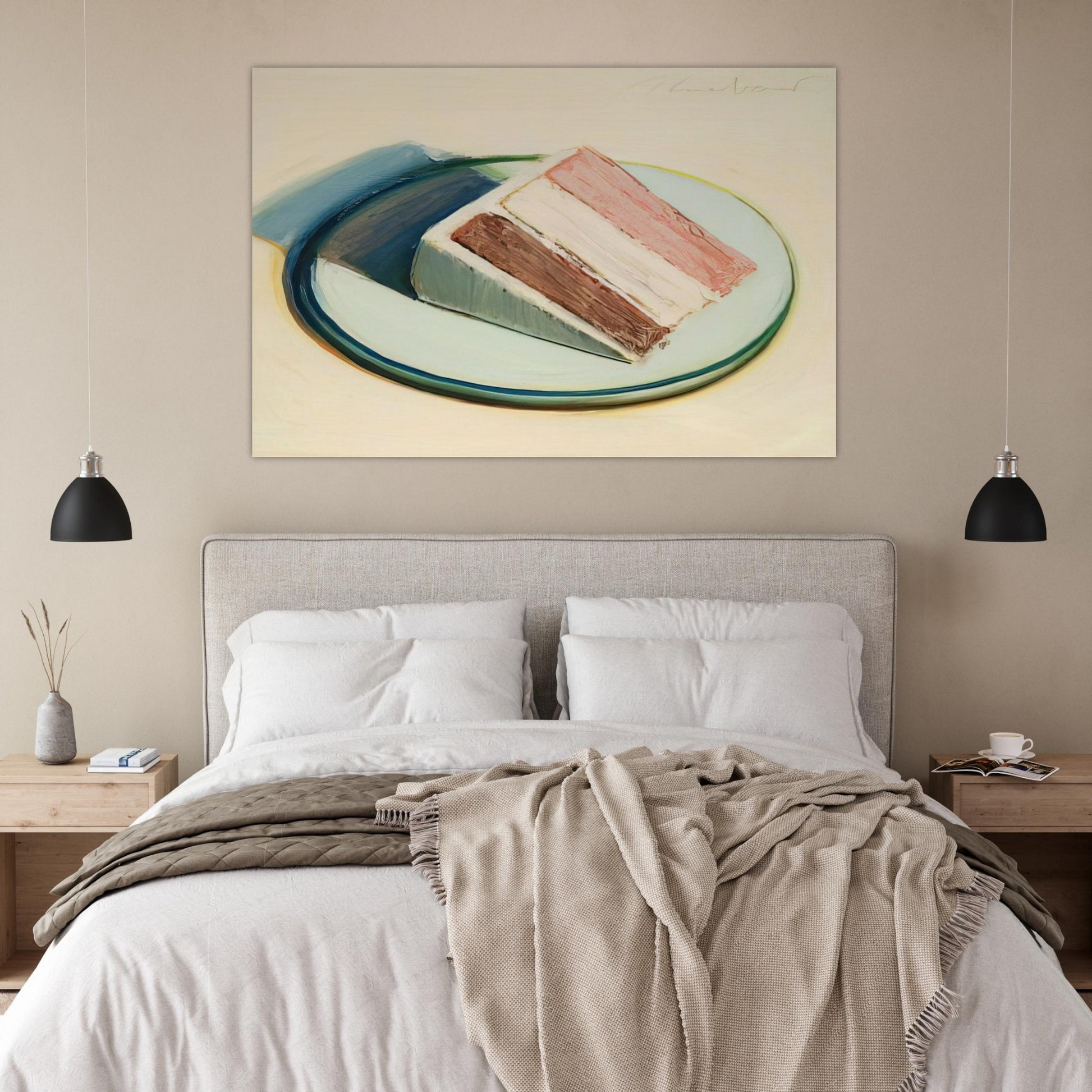Cake Slice - 1979 - Wayne Thiebaud Art Prints - 100x150 cm / 40x60″ inches | Wayne Thiebaud Poster | Wayne Thiebaud Prints