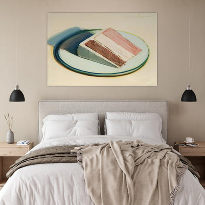 Cake Slice - 1979 - Wayne Thiebaud Art Prints - 100x150 cm / 40x60″ inches | Wayne Thiebaud Poster | Wayne Thiebaud Prints