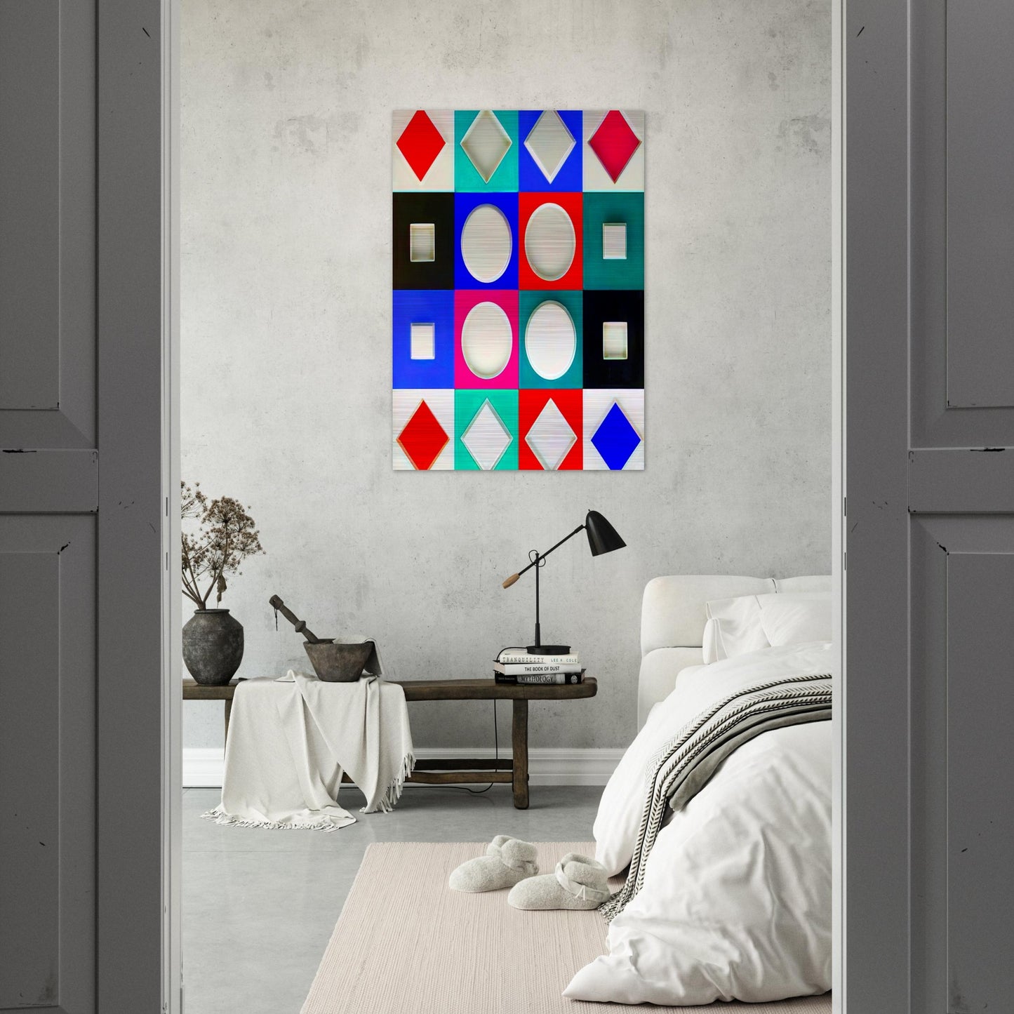 Composition Carrée Relief - 1970 - Victor Vasarely Brushed Aluminum Print - 70x100 cm / 28x40 inches | Victor Vasarely Aluminum Print | Victor Vasarely Prints