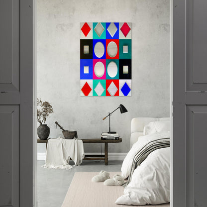 Composition Carrée Relief - 1970 - Victor Vasarely Brushed Aluminum Print - 70x100 cm / 28x40 inches | Victor Vasarely Aluminum Print | Victor Vasarely Prints