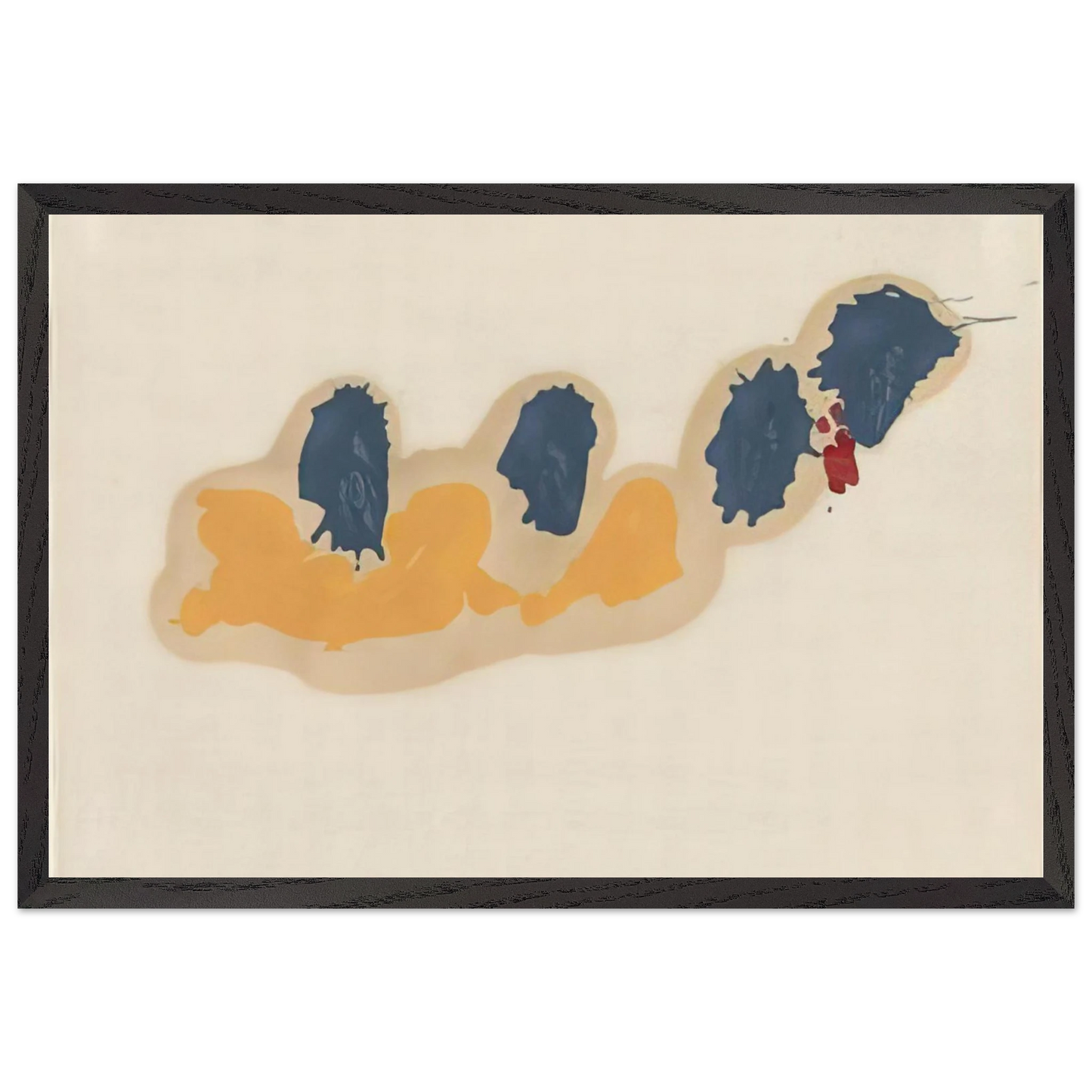 Helen Frankenthaler - April IV - 1960 Wall art - 21x29.7 cm / 8x12" - Premium Wooden Framed Poster With Fine Art Paper-canvas - Black frame