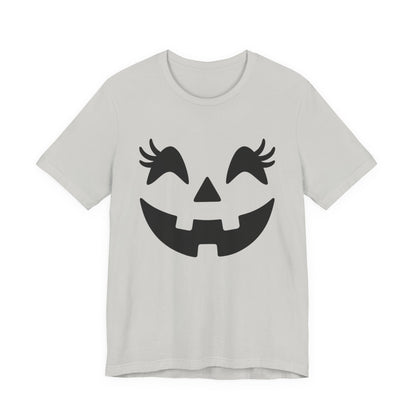 Jack-o'-lantern Gezicht Pompoen Wimpers Halloween Vrouwen Meisjes T-Shirt