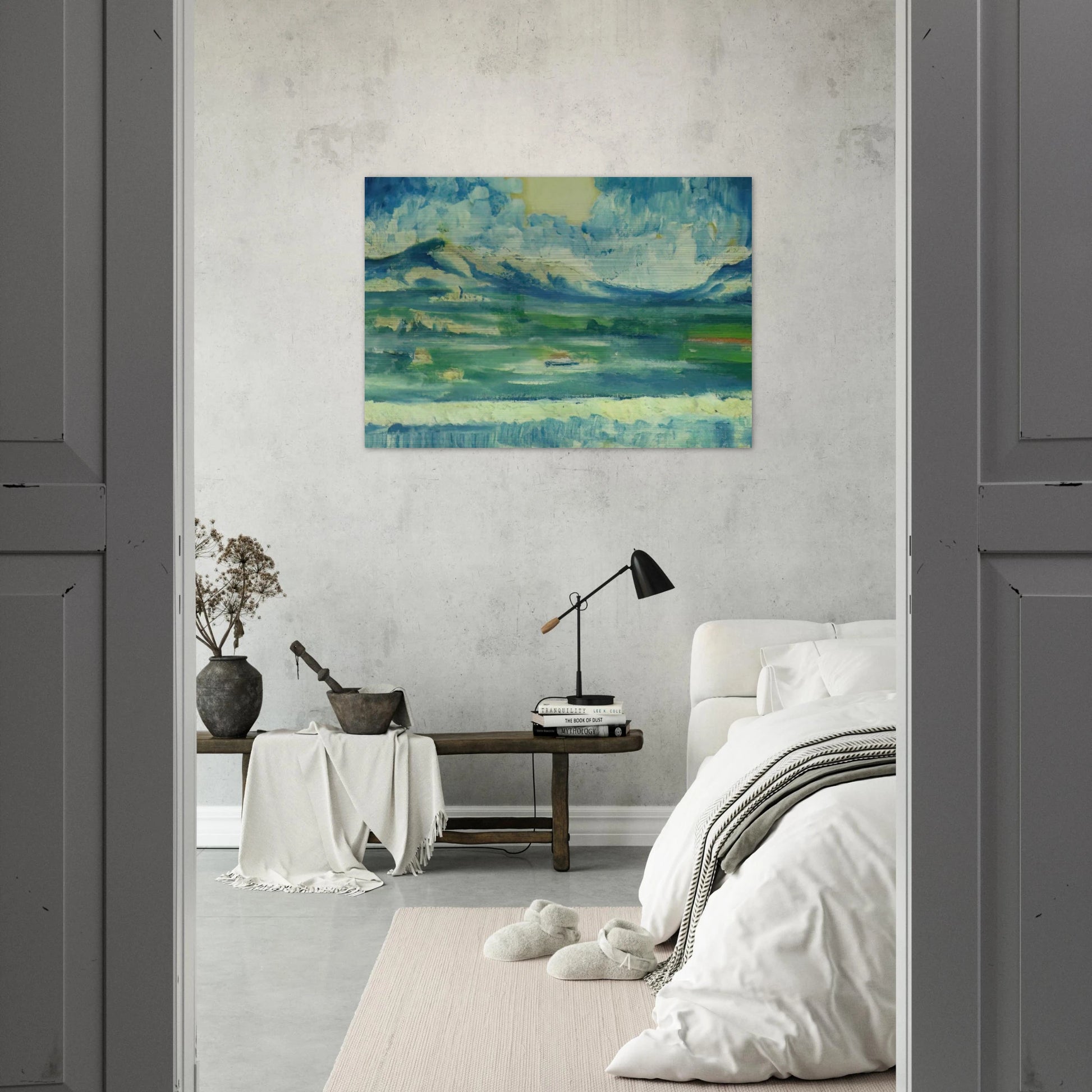 LANDSCAPE NEAR AMPURDAN 2 - Salvador Dali Brushed Aluminum Print - 70x100 cm / 28x40 inches | Salvador Dali Aluminum Print | Salvador Dali Prints
