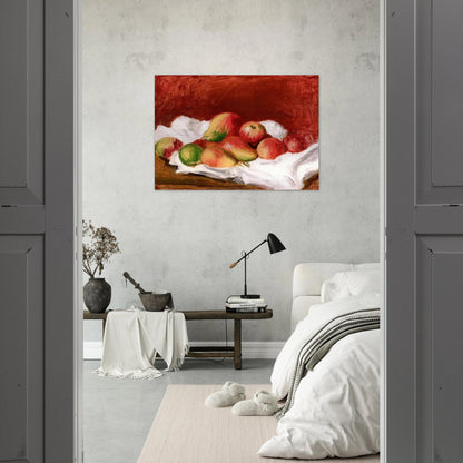 Pears and Apples - Pierre-Auguste Renoir Brushed Aluminum Print - 70x100 cm / 28x40 inches | Pierre-Auguste Renoir Aluminum Print | Pierre-Auguste Renoir Prints