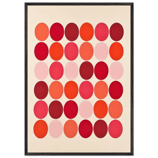Red - 1966 - Thomas Downing 70x100 cm / 28x40 inches Framed Art Print – Black Wooden Frame