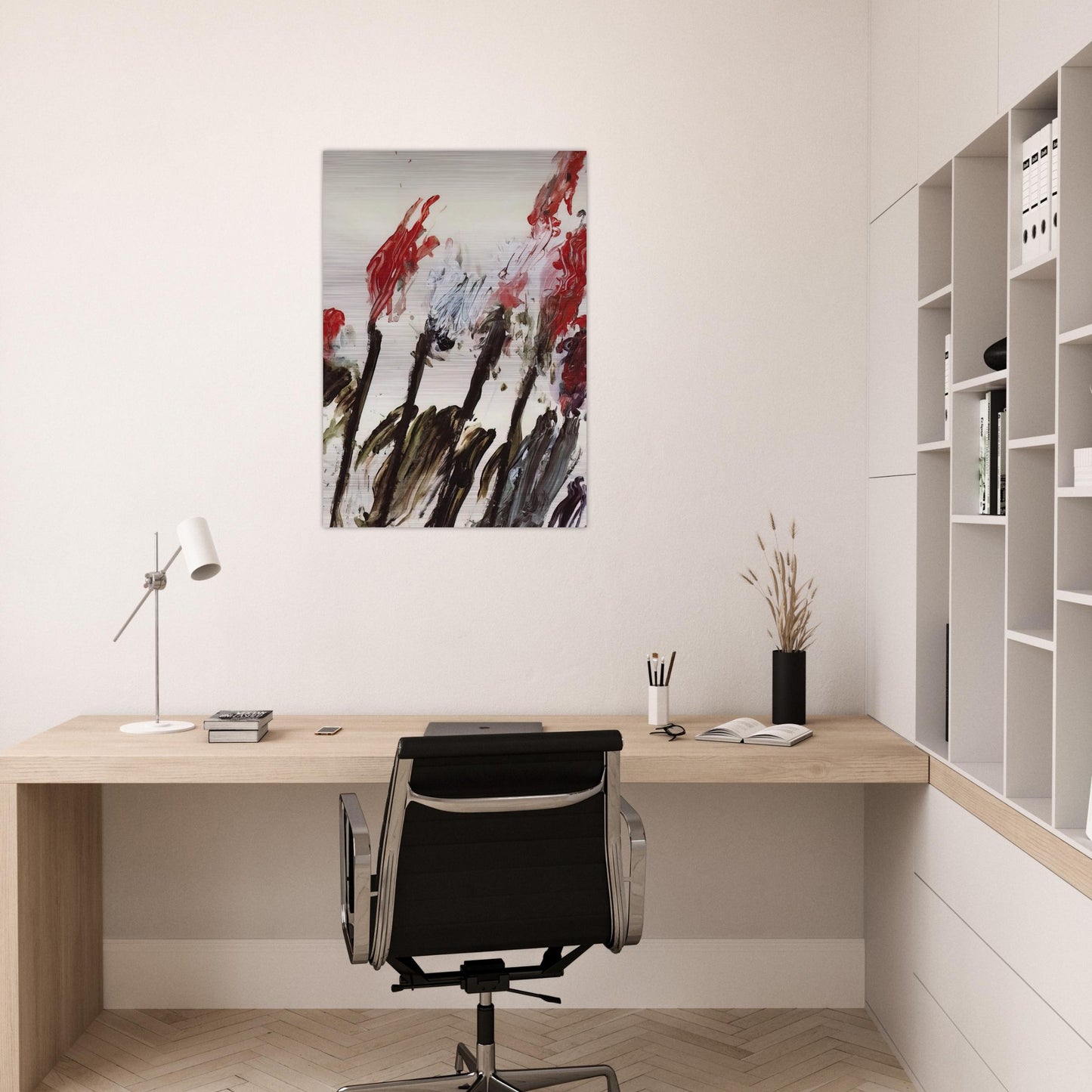 Nicola's Irises - Cy Twombly Brushed Aluminum Print - 70x100 cm / 28x40 inches | Cy Twombly Aluminum Print | Cy Twombly Prints