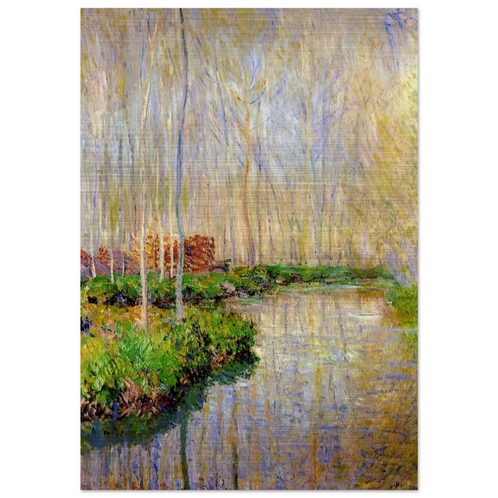 The River Epte - claude monet Brushed Aluminum Print - 70x100 cm / 28x40 inches | claude monet Aluminum Print | claude monet Prints