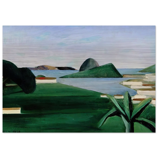 Rio de Janeiro - Tarsila do Amaral Brushed Aluminum Print - 70x100 cm / 28x40 inches | Tarsila do Amaral Aluminum Print | Tarsila do Amaral Prints