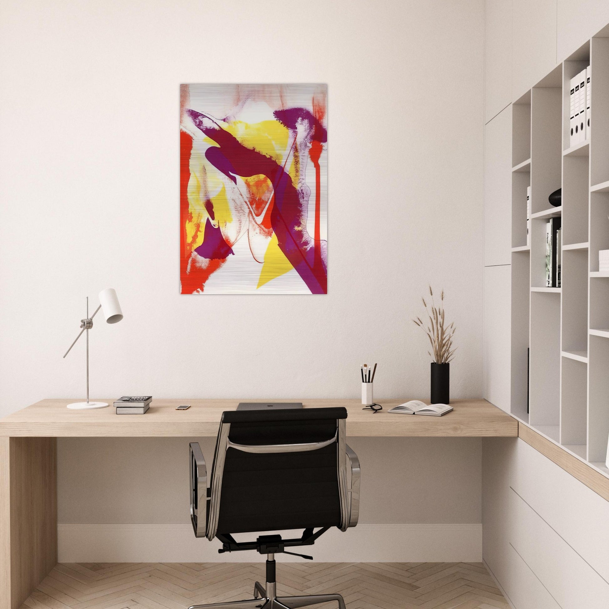 Redfern composition - Paul Jenkins Brushed Aluminum Print - 70x100 cm / 28x40 inches | Paul Jenkins Aluminum Print | Paul Jenkins Prints