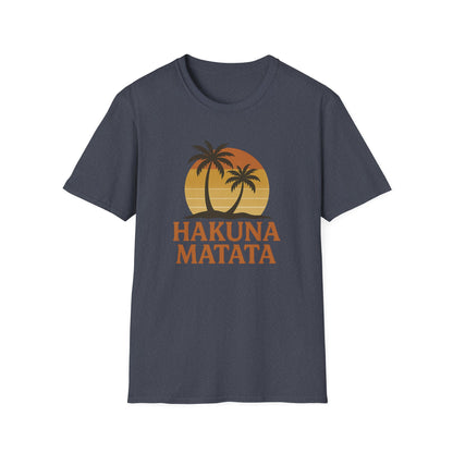 Hakuna Matata Retro Grafisch T-shirt, Geen Zorgen Positieve Vibe Shirt, Vintage 90s Geïnspireerde T-shirt, Feel Good Quote Top, Unisex Cadeau