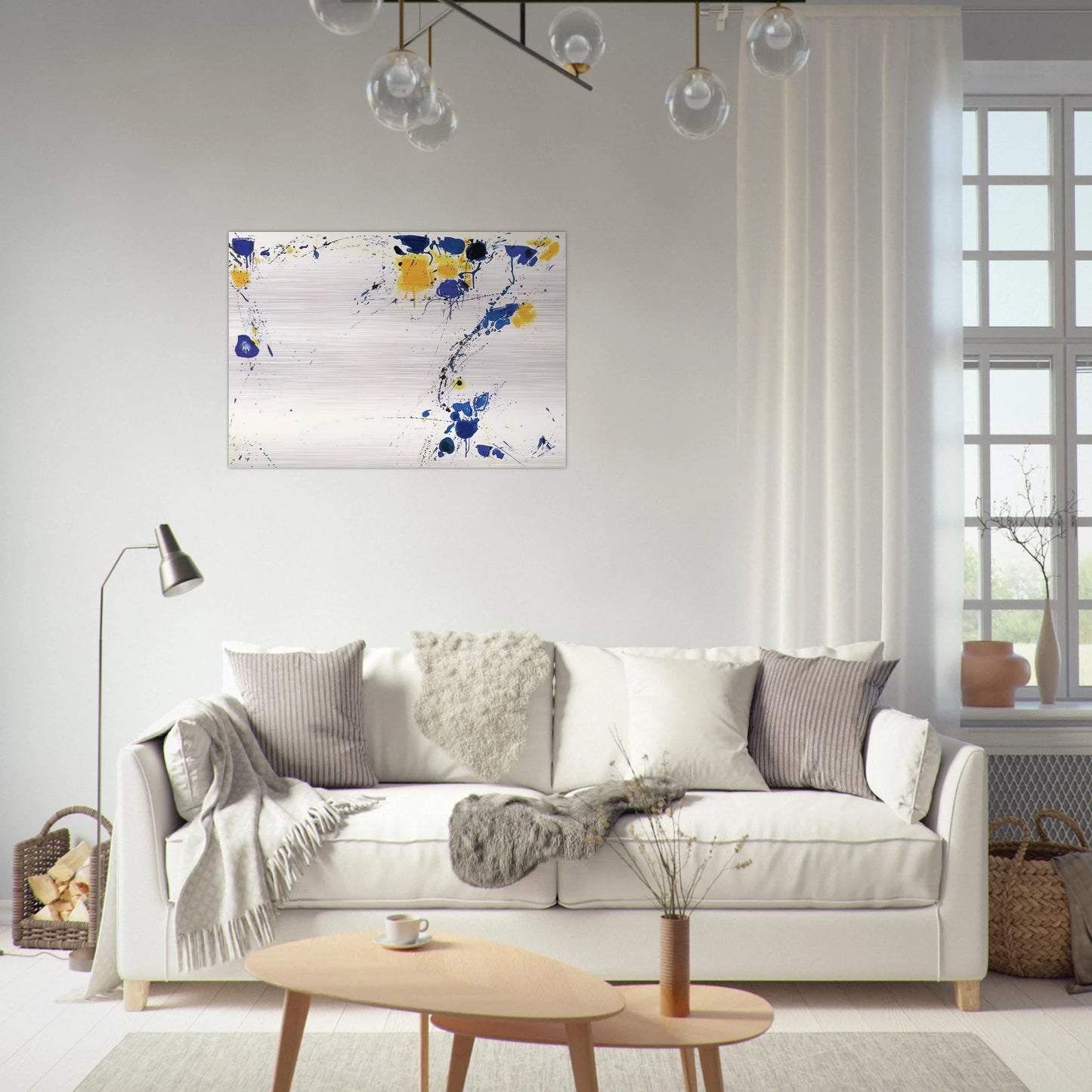 Foot Print - Sam Francis Brushed Aluminum Print - 70x100 cm / 28x40 inches | Sam Francis Aluminum Print | Sam Francis Prints