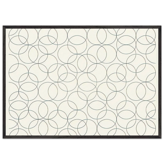COMPOSITION WITH CIRCLES 5 2005 - Bridget Riley 70x100 cm / 28x40 inches Framed Art Print – Black Wooden Frame