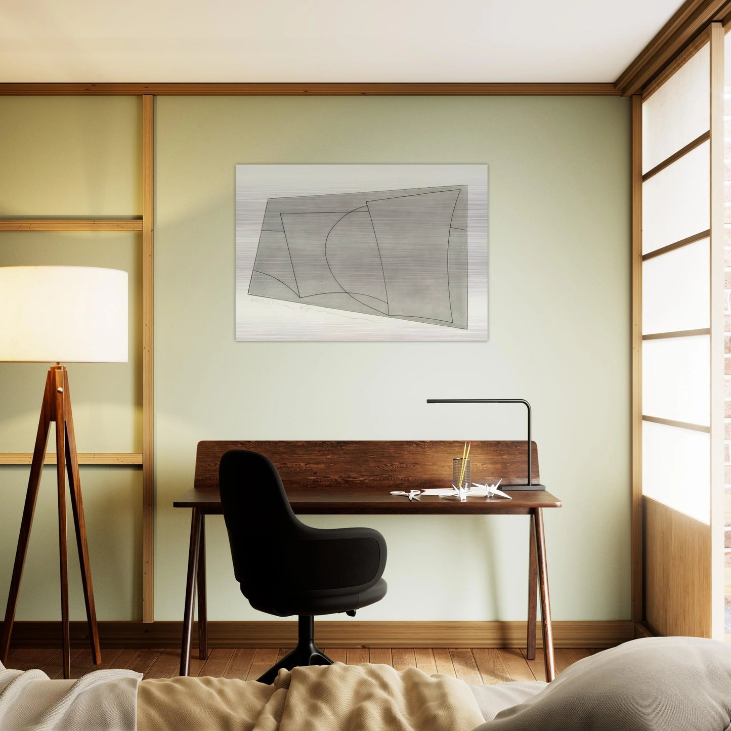 Aegean 2 - 1967 - Ben Nicholson Brushed Aluminum Print - 70x100 cm / 28x40 inches | Ben Nicholson Aluminum Print | Ben Nicholson Prints